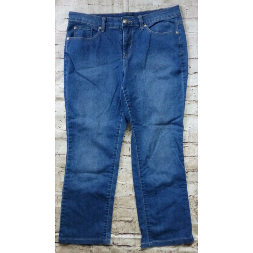 Relativity‎ Womens Jeans Size 10 Average Blue Denim Curvy Ankle